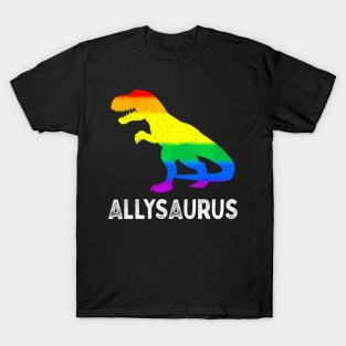 LGBT Ally Allysaurus Dinosaur Pride Month T-Shirt